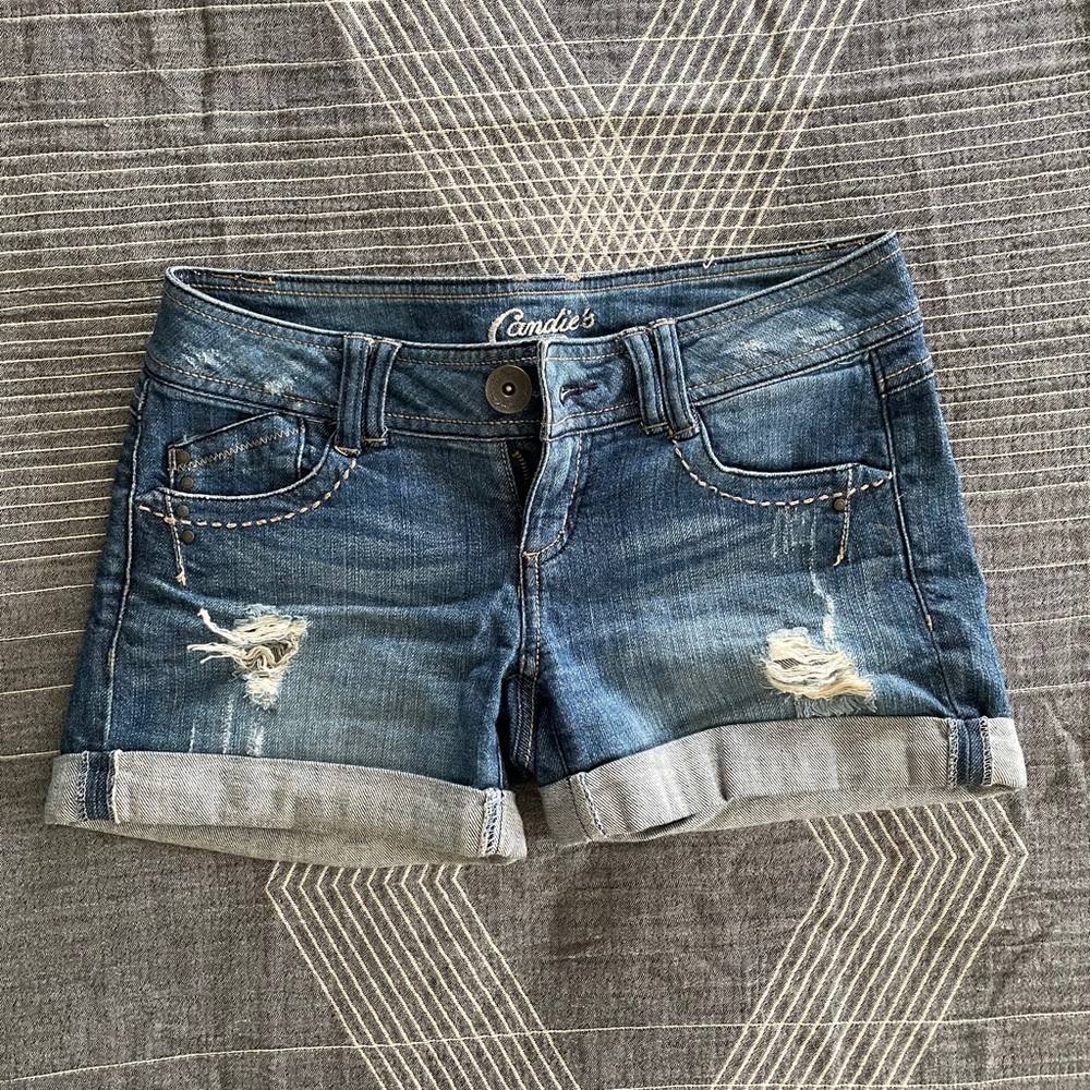 Distressed Jean Shorts